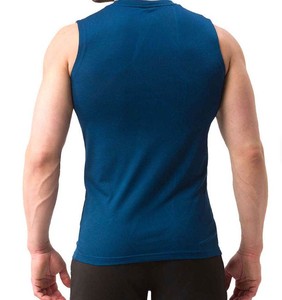 Débardeur d'été 100 % coton pour homme, coupe ample, bords bruts, tricoté, décontracté, sans manches, écologique, séchage rapide, respirant, anti-UV - Product Image 2