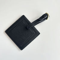 Étiquette de bagage réglable multicolore en cuir PU uni, de luxe, pour carte d'embarquement, personnalisable avec nom, pour valise et bagages
