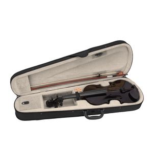 Nuovo Set Violino Acustico 4/4 Fatto a Mano con Arco in Resina Nera per Studenti e Violinisti Elettrici, Archi in Fibra di Carbonio e Legno Inclusi - Product Image 4