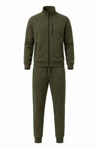 Men Solid Color Tracksuit Full Sleeve Stand Collar Casual Zipper Front Breathable <b>Polyester</b> Autumn Wear Regular Fit <b>Jogger</b> Set - Product Image 2