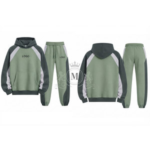 Conjunto Deportivo Cómodo con Sudadera con Capucha y Bloques de Color, 100% Algodón, Tela de 400 GSM para un Ajuste Premium Perfecto - Product Image 4