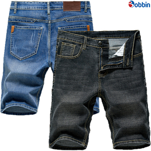 Shorts en jean pour hommes personnalisés, style streetwear d'été, coupe slim, droite et skinny, pour hommes - Product Image 2