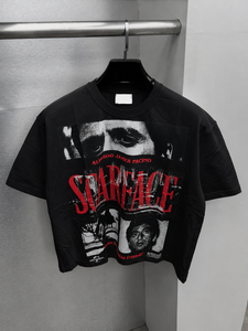 Camiseta Gráfica Vintage Oversize Scarface 2026 para Hombre, 100% Algodón, Estilo Urbano, Estampada, Casual, Manga Corta - Product Image 2