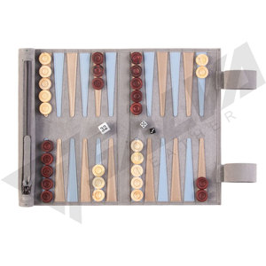 Nouveau jeu de backgammon portable, personnalisé, fait main, intelligent, souple, en cuir PU, enroulable, carré, écologique, de haute qualité, 10 pièces - Product Image 6