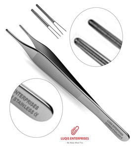 Pince chirurgicale Adson Debakey à embouts atraumatiques de 1,5 mm, en acier inoxydable, instrument médical - Product Image 1