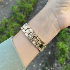 นาฬิกาผู้หญิงสุดหรู ประดับเพชร ดีไซน์สแตนเลสสตีล ชุบทองคำสีกุหลาบ ระบบกลไก ตัวเรือนเงินแท้ เหมาะสำหรับเป็นของขวัญสำหรับผู้หญิง - Product Image 3