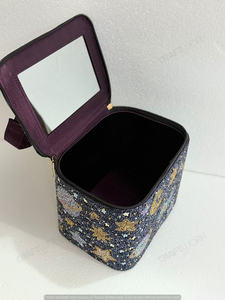 Estuche de Almacenamiento de Cosméticos con Cuentas y Diseño Celestial, con Espejo, Organizador de Maquillaje Hecho a Mano, Proveedor Mayorista, Exportación a India - Product Image 5