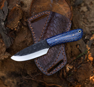 มีดล่าสัตว์ทำมือจากสแตนเลสสตีล ยี่ห้อ Pasha Enterprises ด้ามเรซิ่น ปลอกหนัง ใบมีดแบบ Fixed Blade ปลายแหลม สำหรับกิจกรรมกลางแจ้ง - Product Image 4