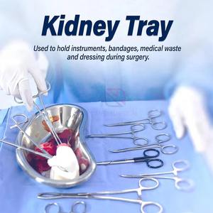 Plateau chirurgical réniforme en acier inoxydable de qualité supérieure A, durable, pour usage médical en hôpitaux et cliniques, à alimentation manuelle - Product Image 4