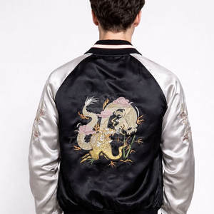 Chaqueta Sukajan de Satén Brillante de Alta Calidad con Bordado Real, Ecológica, Transpirable, de Larga Duración, para Salidas Informales - Product Image 4