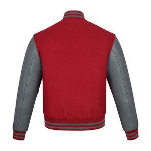 Vestes en cuir de style cool personnalisées, très tendance, en molleton pour l'hiver, vestes de baseball en cuir pour hommes - Product Image 2