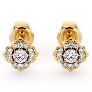 New Luxury Manufactured Moissanite Diamond <b>Earrings</b> for Women Certified Brilliant Round Cut Sustainable Fine Available For Sale - Product Image 3