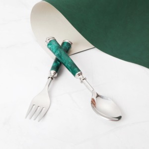 Ensemble de couverts en acier inoxydable doré avec manche en résine blanche, design moderne, passe au lave-vaisselle, durable pour la cuisine, la salle à manger, utilisation décorative - Product Image 4