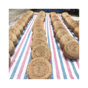 Natural Water Hyacinth Ottoman Handwoven Pouf <b>Floor</b> Cushion For Living Room Boho Footrest Foot Stool <b>Seating</b> - Product Image 2