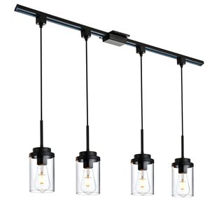 Lampada a Sospensione a 4 Luci Tipo H con Binario da 39,4 Pollici, Illuminazione a Soffitto Sospesa, Include Lampadari e Luci Pendenti - Product Image 4