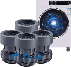 Base de machine à laver réglable en plastique, avec patins réglables, support fixe à roulettes, surélevée, antidérapante et antichoc - Product Image 1