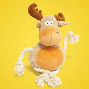 YOMMY Rolo the Reindeer 36*38cm Pet Interactive Plush <b>Toy</b> Soft Durable Huggable Doll <b>for</b> <b>Dogs</b> and Cats - Product Image 1