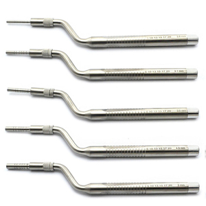 Kit d'instruments pour pont osseux 5 pièces réutilisables en acier inoxydable manuel, Osteotomes d'élargissement osseux dentaires, Osteotomes à sinus lifté décalés pour implants CE - Product Image 1