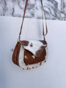 Véritable cuir de vachette fourrure sac à main bandoulière sac à bandoulière élégant cheveux sur cacher fourrure vente chaude épaule sac à bandoulière pour les femmes - Product Image 2