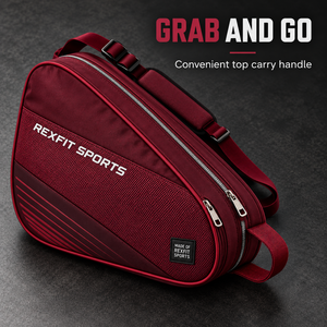 Sac de raquette de padel personnalisé Club Travel avec panneau frontal texturé, bandoulière réglable et deux compartiments zippés OEM - Product Image 2