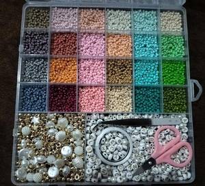 24 Colors <b>Crystal</b> Lampwork & Glass Seed Beads Box <b>Kit</b> | DIY Jewelry <b>Making</b> <b>Bracelet</b> <b>Kit</b> with Letter Beads Charms - Product Image 2
