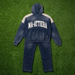 Conjunto Deportivo para Hombre con Capucha, Sudadera con Cremallera Completa, Pantalones de Algodón, Estampado de Letras, Ropa Casual de Otoño, Diseño Transpirable de Color Sólido - Product Image 5
