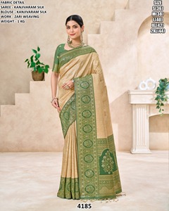 Sari en soie tissée PRIYANSHI avec broderie Zari, rose et jaune, avec blouse, pour femme, tenue de mariage, coupe classique, longueur au sol - Product Image 3