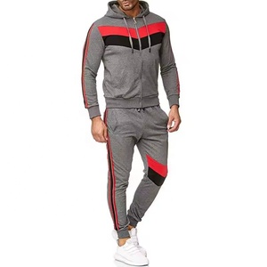 Chándal de poliéster de alta calidad ODM para hombre, sudaderas con capucha y cremallera, ropa deportiva para hombre, chándales personalizados ajustados deportivos - Product Image 2
