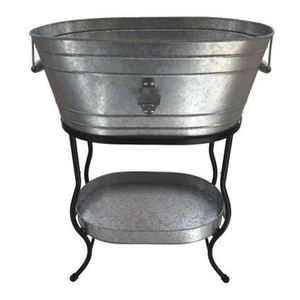 Durable Galvanized Wine Cooler Metal Iron Luxury Wine Cooler <b>With</b> <b>Stand</b> Ice <b>Bucket</b> Drink Cooler <b>With</b> <b>Stand</b> for Parties - Product Image 6