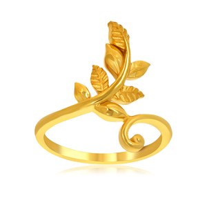 Appealing Twig Gold <b>Ring</b> Luxury Gold Leaf Branch Open Band <b>Ring</b> Minimalist Botanical Design <b>Adjustable</b> <b>Ring</b> for Women - Product Image 1