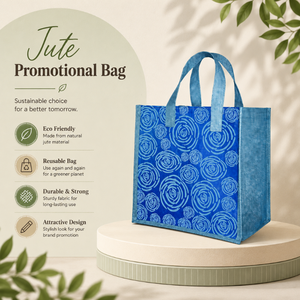 High Quality Ladies Style Jute Promotional Shopping <b>Bag</b> with Cotton Handle | Premium Logo Tote by Indian Manufacturer - Product Image 5