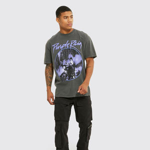 T-shirt Homme 100% Coton Oversize 300 GSM Personnalisable Logo Manches Courtes Épaisseur Élevée Vierge Streetwear Fabricant Grossiste - Product Image 5