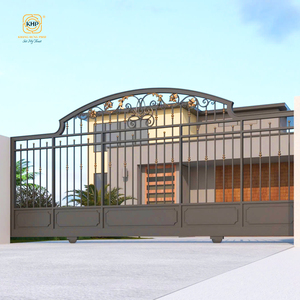 Portail coulissant en fer forgé orné de style néoclassique, sur mesure, artistique, forgé à la main, style français, entrée de villa, modélisation 3D personnalisée - Product Image 4