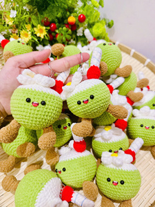Crochet Fruits Vegetables Toy Set Soft Handmade <b>Knitted</b> Play Food <b>for</b> Toddlers Crochet Fruits Keychain - Product Image 6