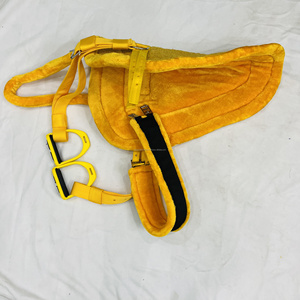 Ensemble de coussins de selle à dos nu pour cheval confortable avec circonférence en vison et sangles d'étriers en nylon Ensemble de coussins nus assortis - Product Image 5