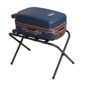 Soporte Plegable para Maletas Mabel Home, Metálico, Color Negro, con Correas de Nailon, para Dormitorio, Habitación de Huéspedes, Hotel - Product Image 1