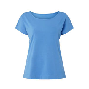 Camiseta Básica de Algodón para Mujer, Sexy, Lisa, Talla Grande, Transpirable, Estilo Americano, 2026, Calidad Personalizada - Product Image 2