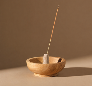 Bol à encens en bois fait main écologique avec cendrier pour salles de méditation, studios de yoga et cadeaux, décoration zen pour la maison - Product Image 6