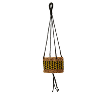 Panier suspendu mural écologique en jonc de mer et jute, fait main, pour plantes, vente en gros