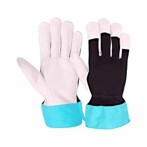 Gants de travail en cuir de chèvre et cuir de vachette pleine fleur, résistants à la chaleur, pour la protection personnelle et le jardinage, vente en gros - Product Image 6