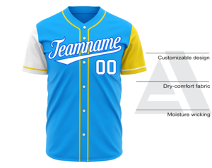 Uniformes de baseball professionnels de qualité supérieure pour hommes, jersey en tissu mesh de qualité supérieure, logo personnalisé, couleurs personnalisables, marque ADIHA IMPEX - Product Image 3