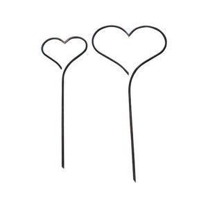 Piquets de jardin en métal contemporains, design minimaliste en forme de pétales, accent décoratif pour extérieur, cour et patio - Product Image 4