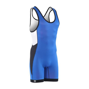 Combinaison de lutte personnalisée pour hommes - Tissu nylon/acrylique 240g Wegsy Sports Hk-0924 Service OEM - Product Image 2