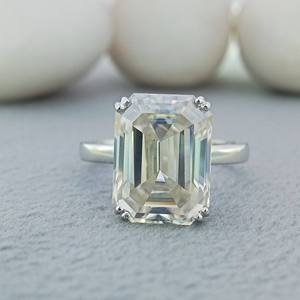 Joyería de Lujo para Mujer, Anillo de Compromiso y Boda con Diamante Cultivado en Laboratorio de 2 Quilates, Oro Sólido de 14K, Corte Clásico, Certificado IGI, VVS - Product Image 1
