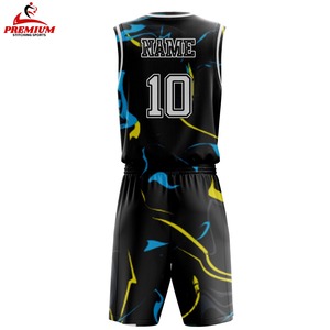 Uniforme de basketball sans manches à séchage rapide, imprimé personnalisé par sublimation, respirant, antibactérien, protection UV - Product Image 2