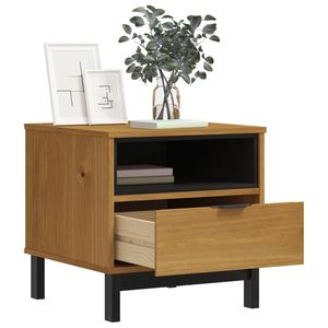 Mesa auxiliar FLAM de pino de madera maciza 19,7 "x 19,7" x 19,7 "Muebles para el hogar - Product Image 3