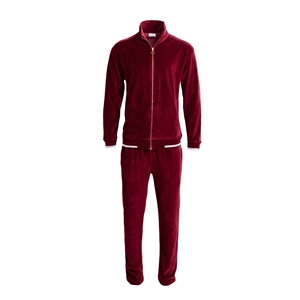 Men's Black Velour <b>Track</b> <b>Jacket</b> Full Sleeve Stand Collar Zipper Closure Casual Solid Color Midweight Polyester Autumn Wear - Product Image 3