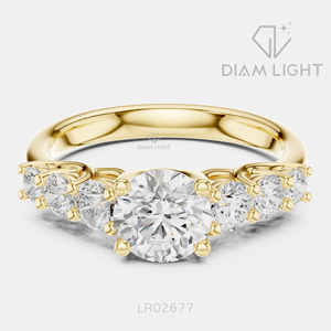 Bague de fiançailles en or blanc 14 carats avec diamant de laboratoire de 1,159 carats, coupe ronde, bague de mariée, certifiée IGI, bijoux fins, cadeau - Product Image 5