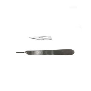 Ensemble d'instruments médicaux, lame de scalpel chirurgical stérile jetable, manche en acier inoxydable, forceps réutilisables, manuel, classe II - Product Image 4