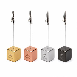 Support de mémo en métal personnalisé |   Moulage sous pression en alliage de zinc, impression UV, style traditionnel |   Cadeau de bureau OEM - Product Image 1